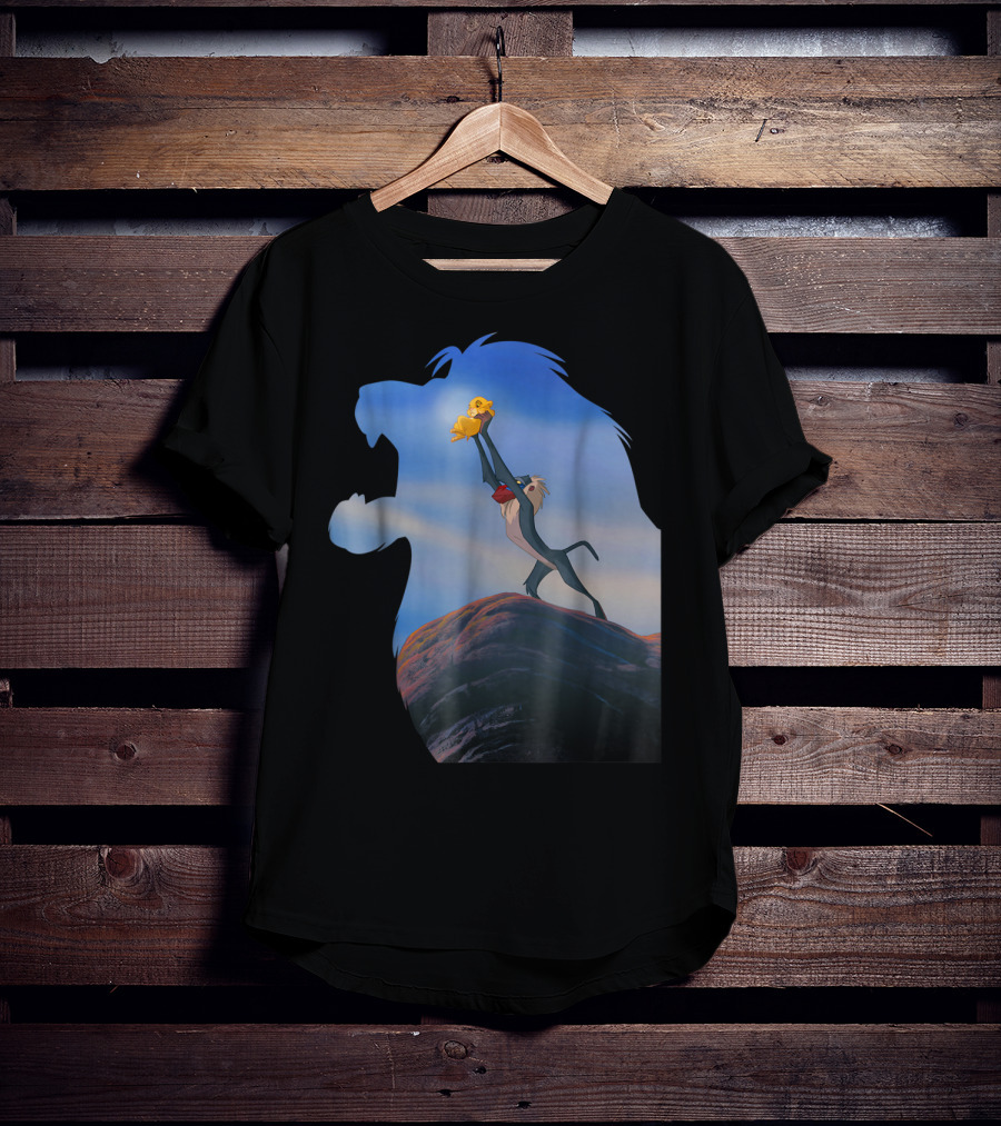 Disney Lion King Rafiki Lifting Baby Simba In Lion T-Shirt