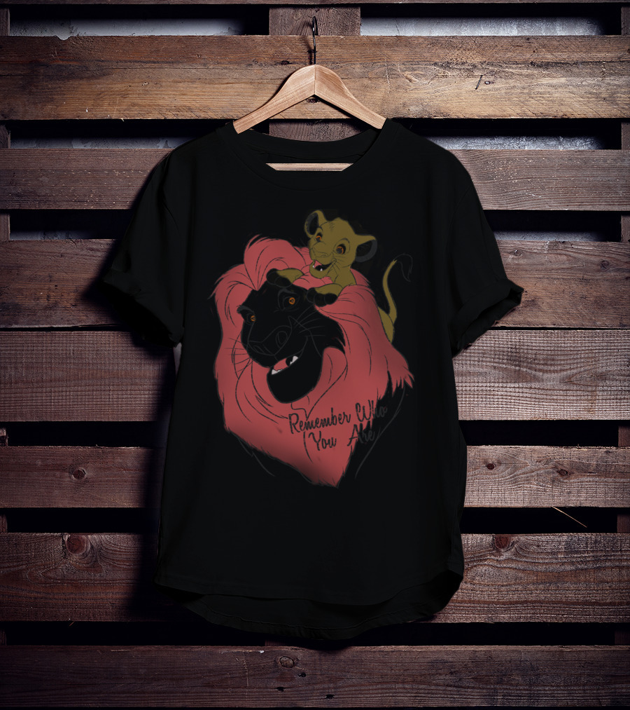 Disney Lion King Remember Who You Are Simba And Mufasa Watercolor T-Shirt