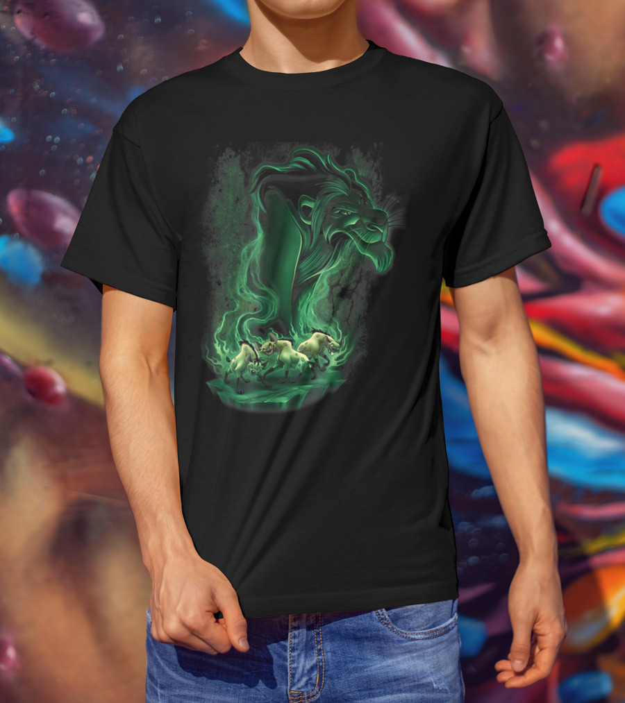 Disney Lion King Scar And Hyenas Green Smoke T-Shirt