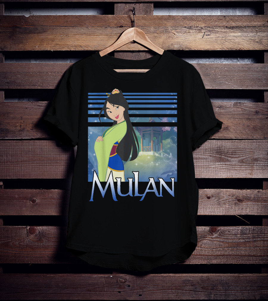 Disney Mulan Green Dress Sparkles Scene T-Shirt