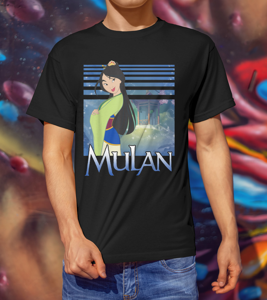 Disney Mulan Green Dress Sparkles Scene T-Shirt