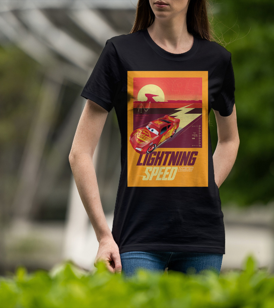 Lightning Speed Disney Pixar Cars McQueen 95 Racing Legends T-Shirt