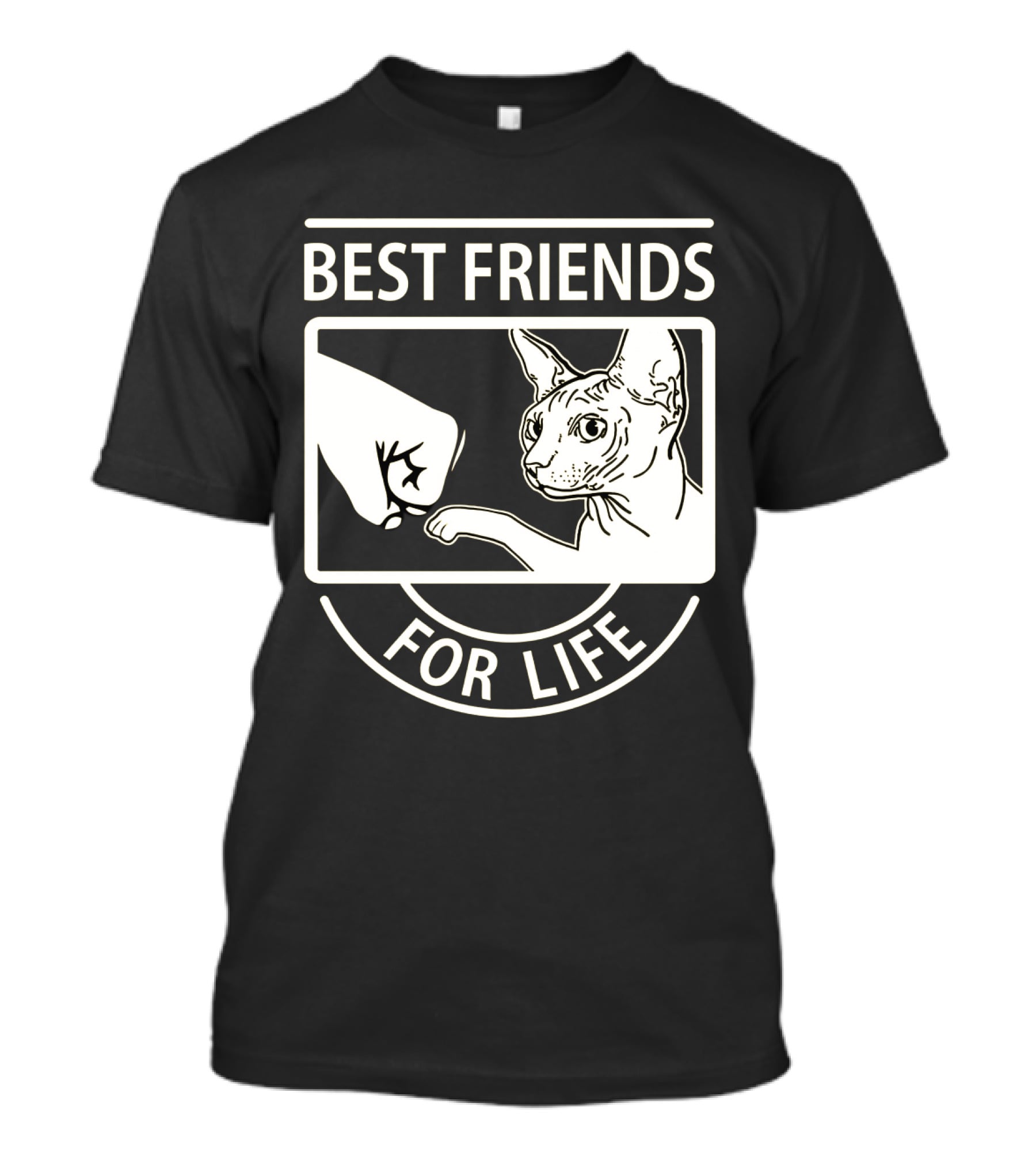 Best Friends For Life Fist Bump Cat T-Shirt