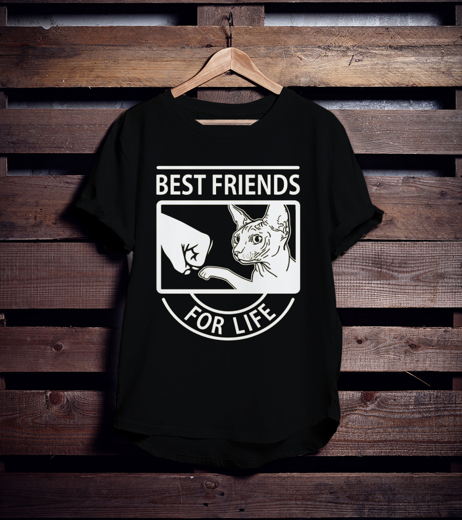Best Friends For Life Fist Bump Cat T-Shirt
