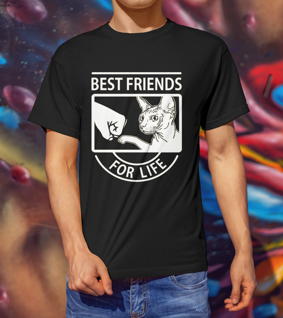 Best Friends For Life Fist Bump Cat T-Shirt