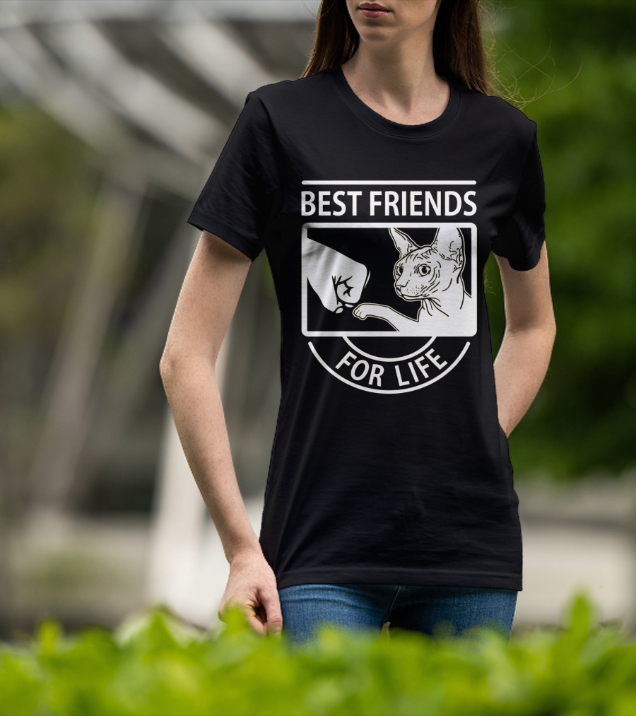 Best Friends For Life Fist Bump Cat T-Shirt