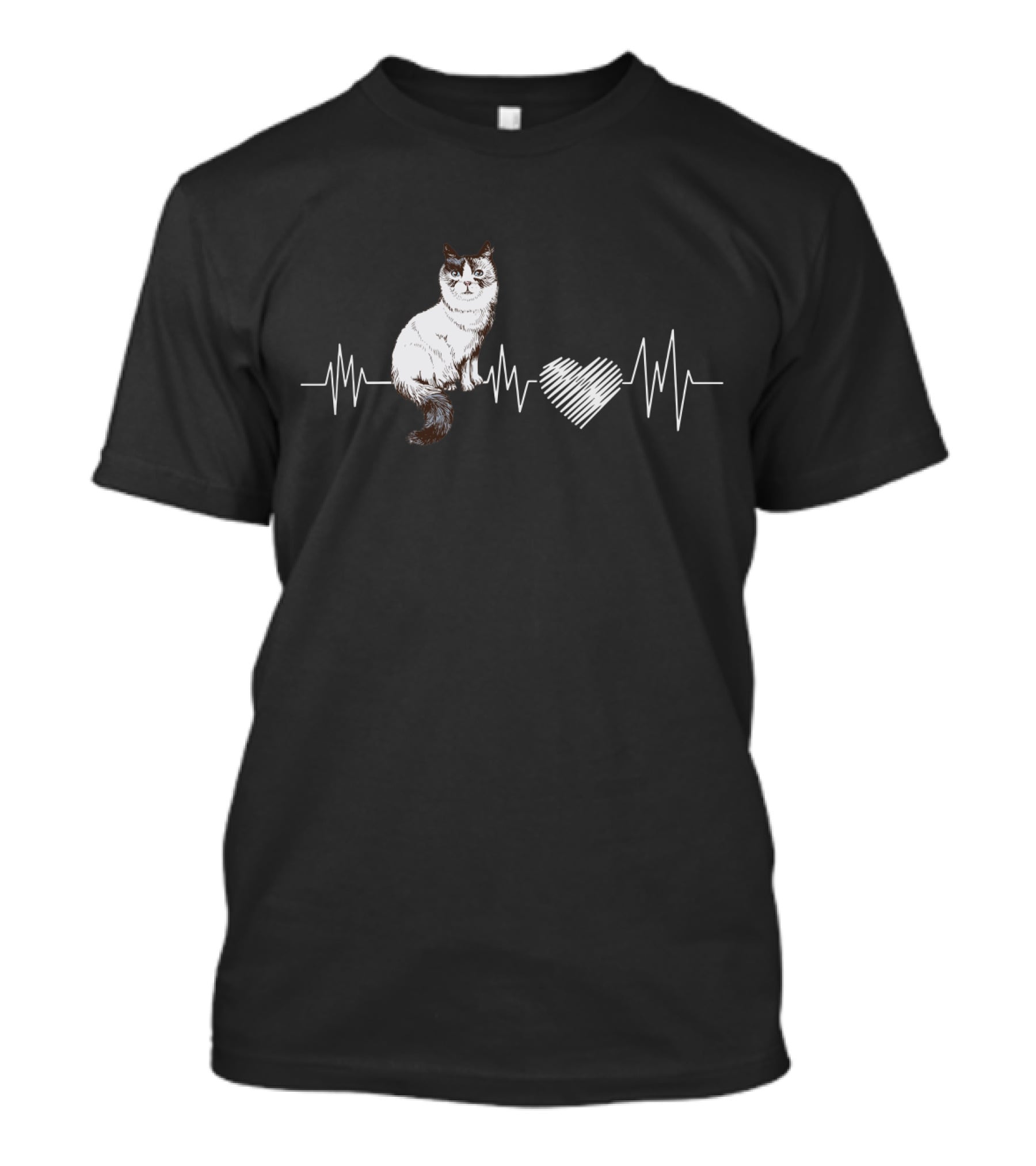 Ragdoll Cat Heartbeat Line T-Shirt