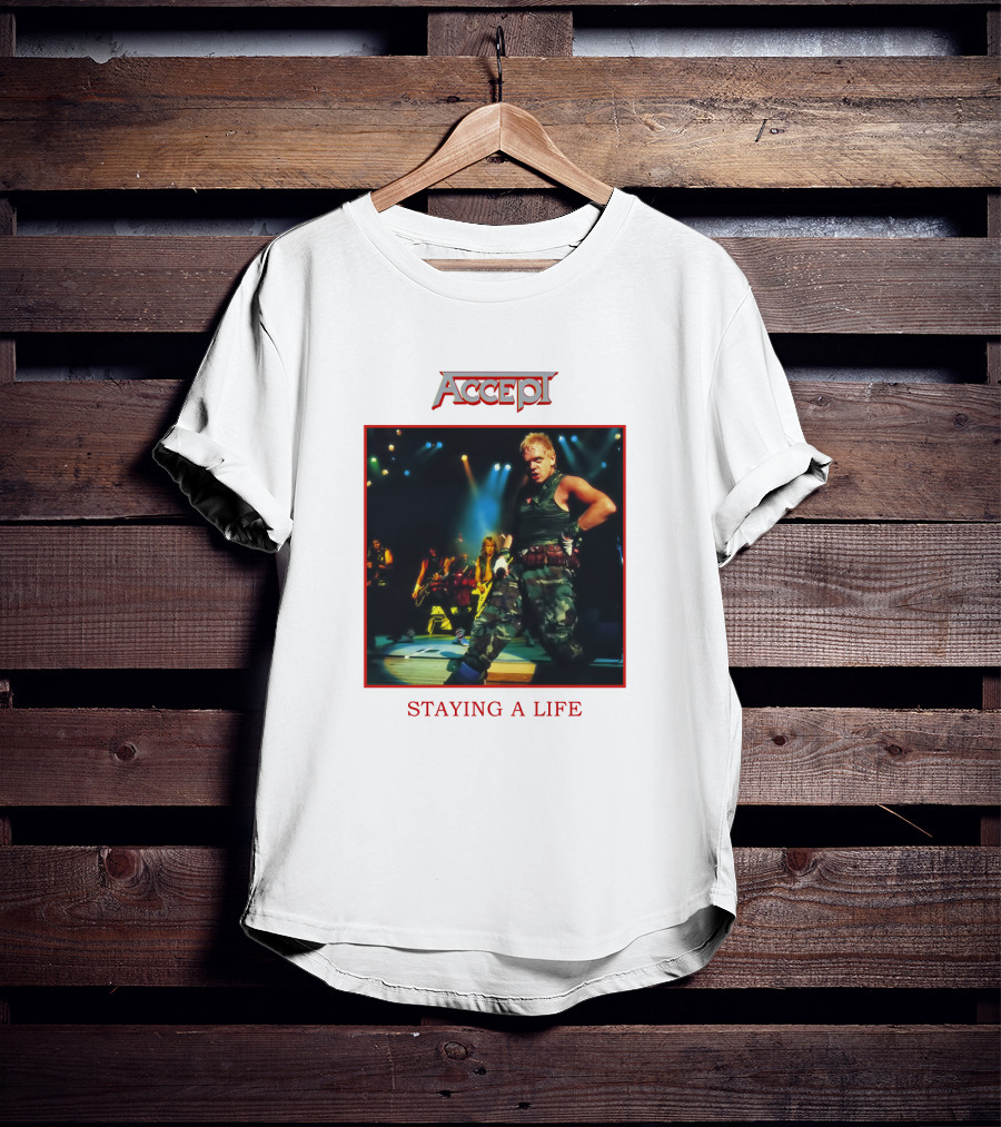 Accept Band Staying A Life Live Performance T-Shirt