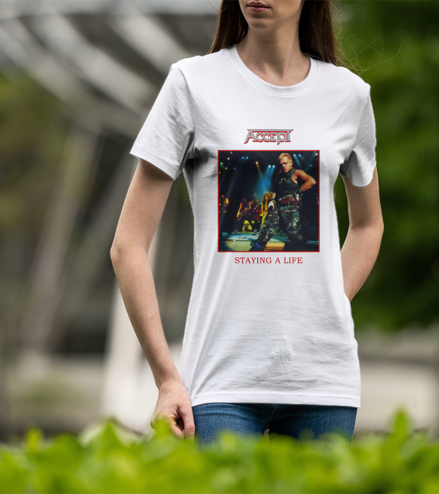 Accept Band Staying A Life Live Performance T-Shirt