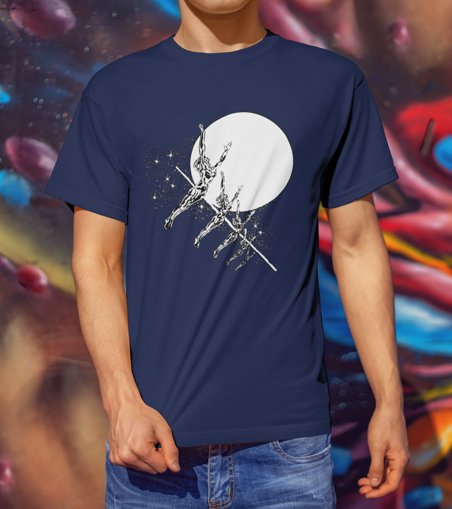 Hawkwind Band Space Themed Astronauts Moon Jumping T-Shirt