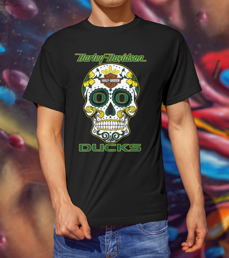Harley Davidson Motor Cycles Ducks Oregon Hd0305 T-Shirt