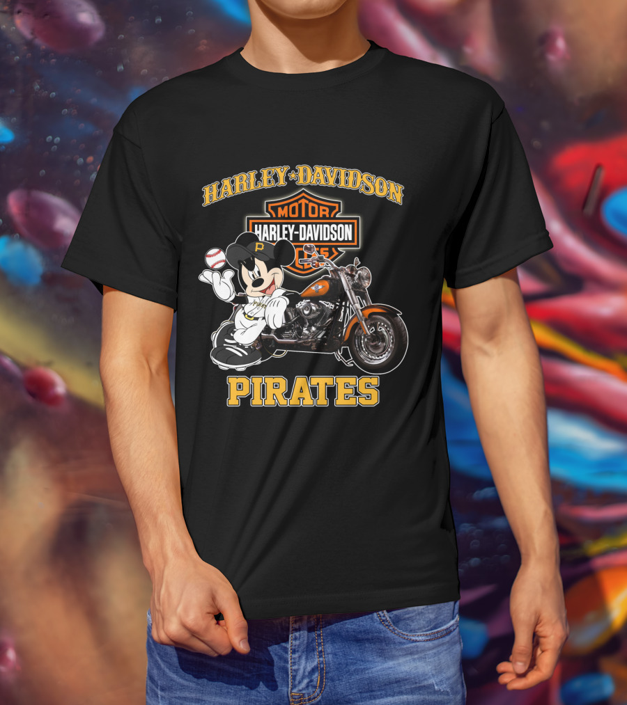 Harley Davidson Motor Cycles Pirates T-Shirt