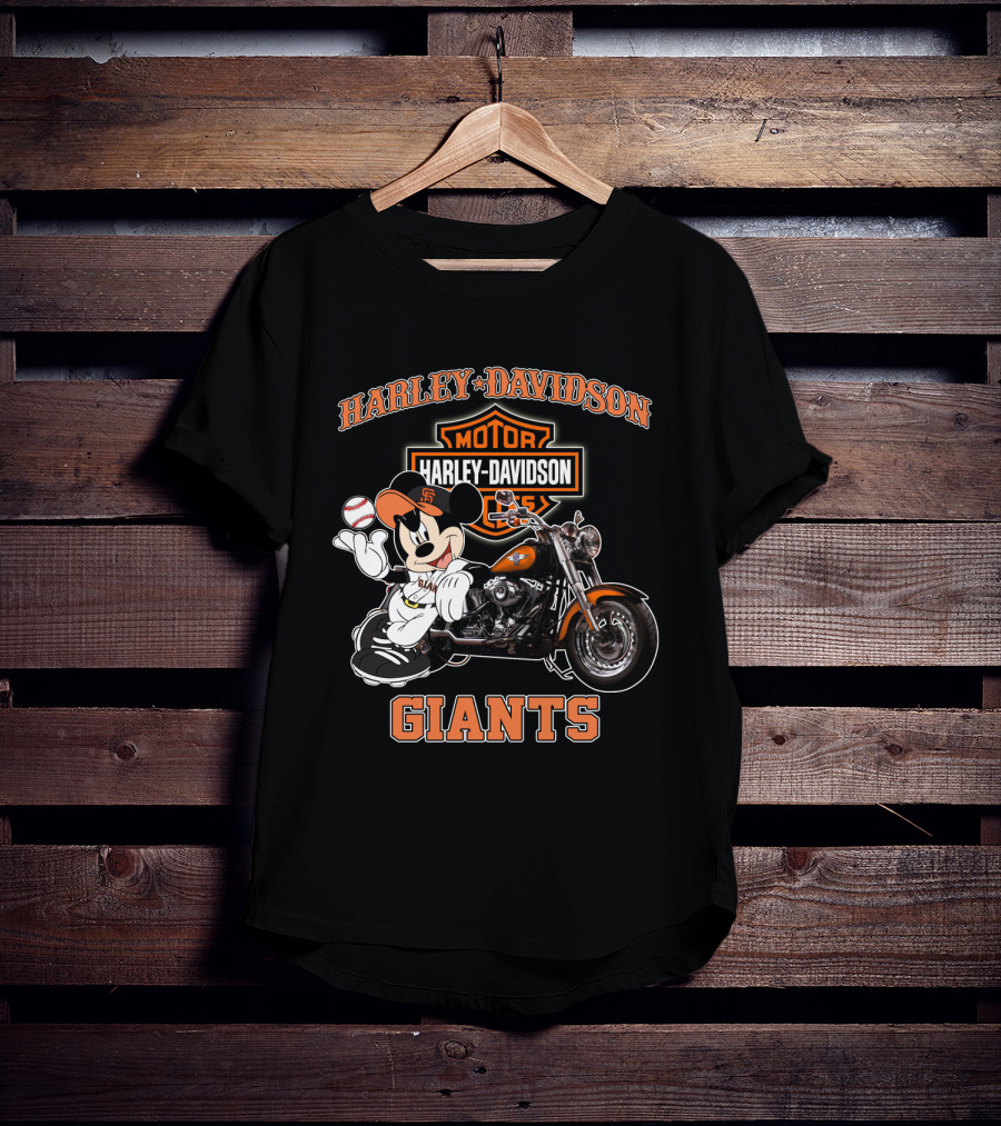 Harley Davidson San Francisco Giants Motorcycle Mickey T-Shirt