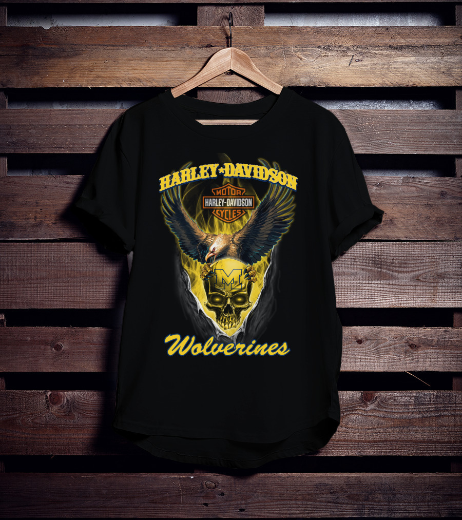 Harley Davidson Wolverines Motor Cycles T-Shirt