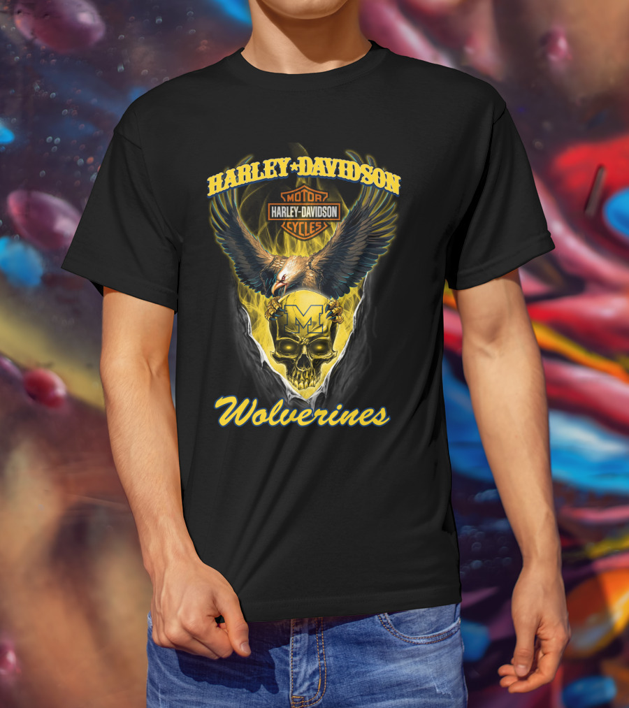 Harley Davidson Wolverines Motor Cycles T-Shirt