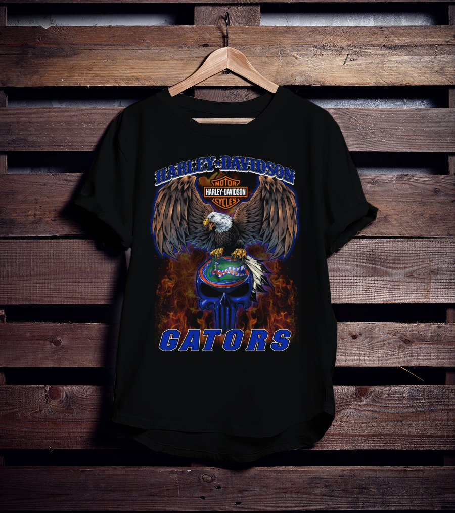 Harley Davidson Motorcycles Eagle Gators T-Shirt