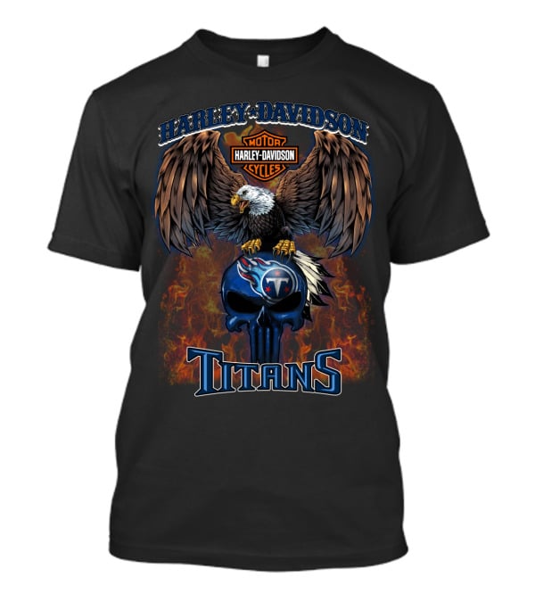 Harley Davidson Motor Cycles Titans Eagle Hd T5M1 Tennessee Titans T-Shirt