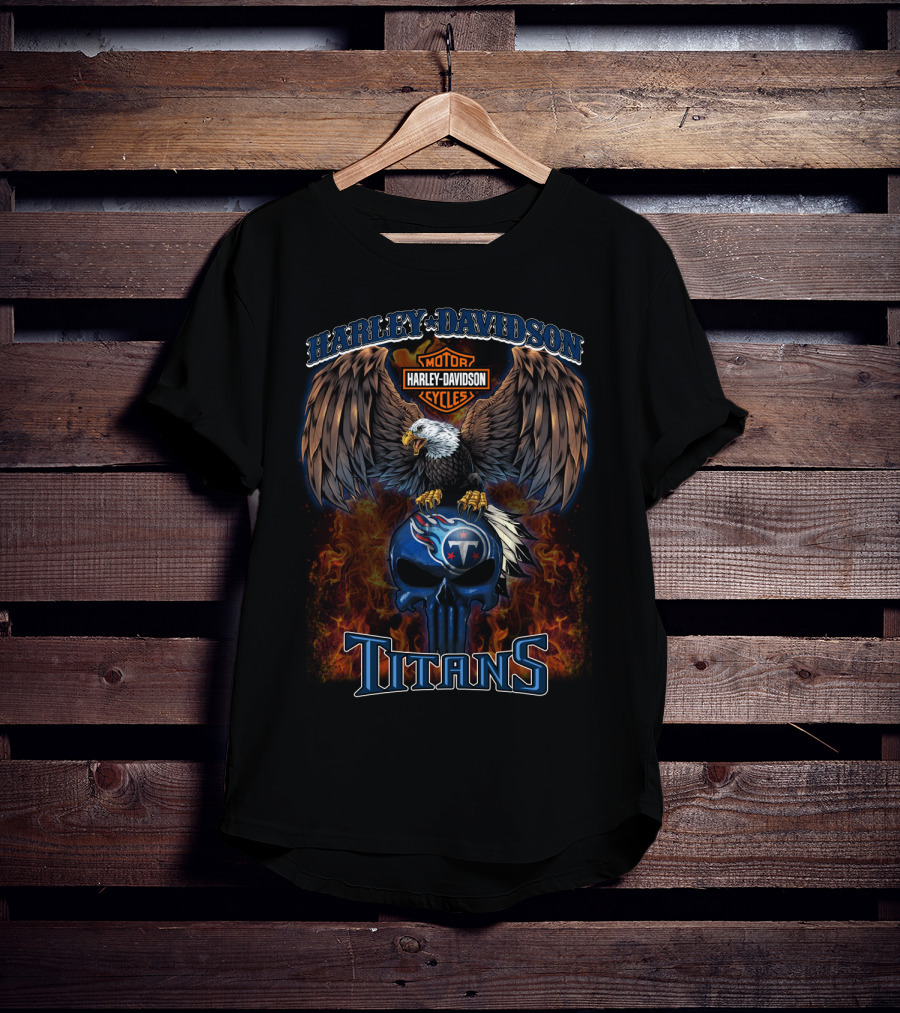 Harley Davidson Motor Cycles Titans Eagle Hd T5M1 Tennessee Titans T-Shirt