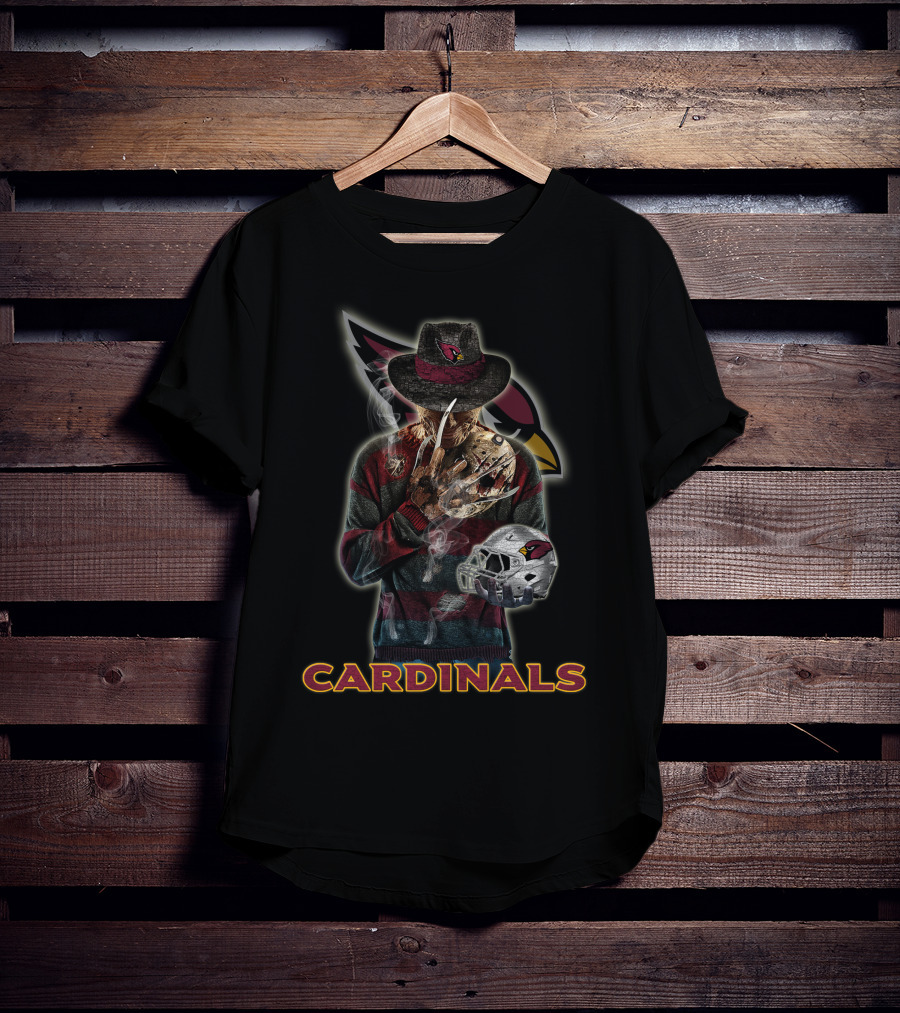 Cardinals Freddy Krueger Arizona Cardinals Football Fan T-Shirt