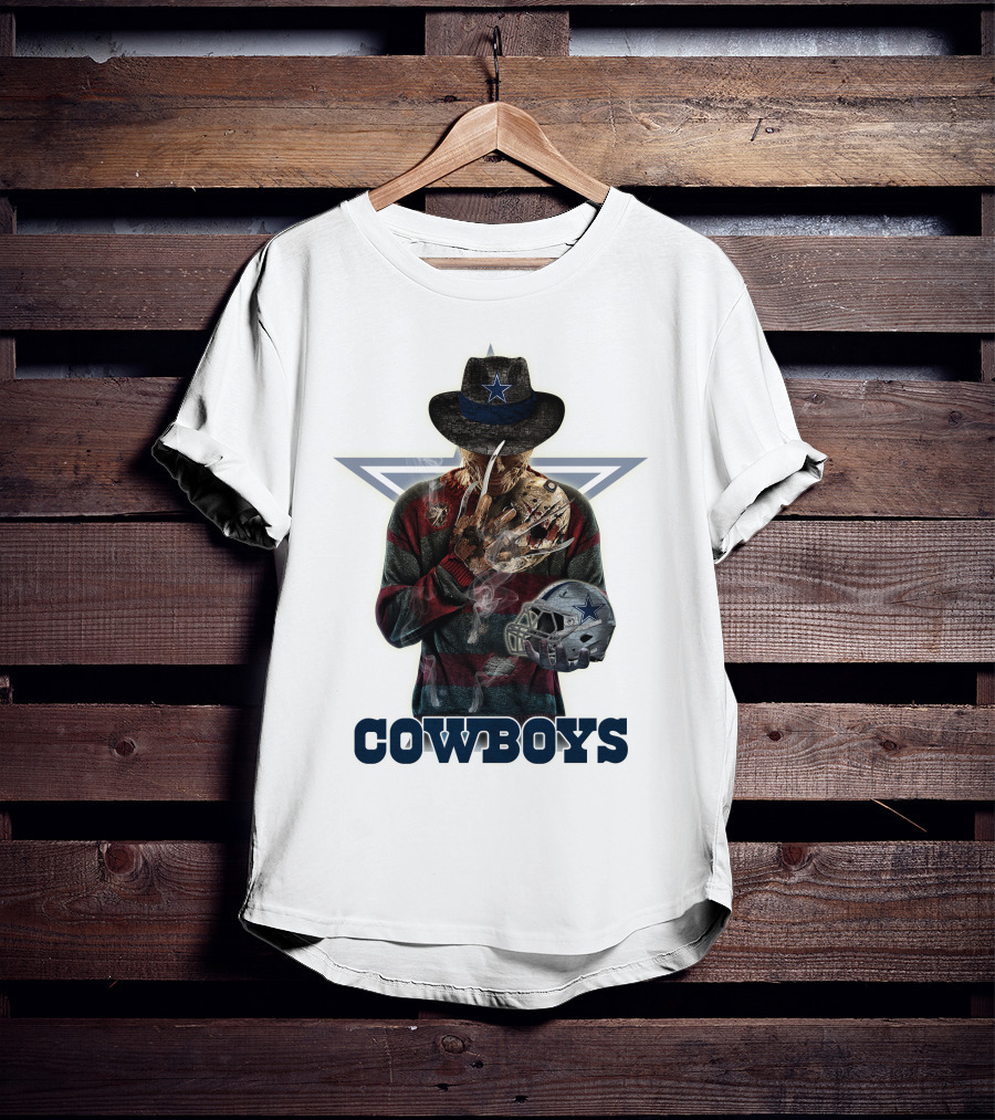 Jason Voorhees Dallas Cowboys Horror Crossover Cowboys Star T-Shirt