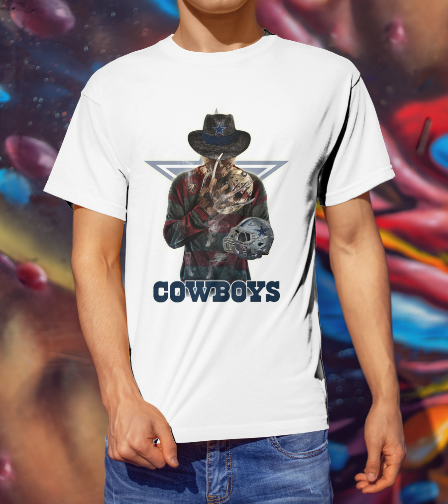 Jason Voorhees Dallas Cowboys Horror Crossover Cowboys Star T-Shirt