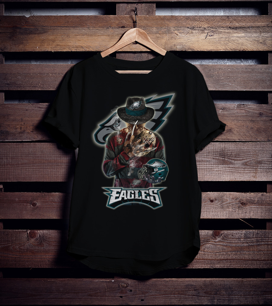 Philadelphia Eagles Freddy Krueger Crossover Fan T-Shirt