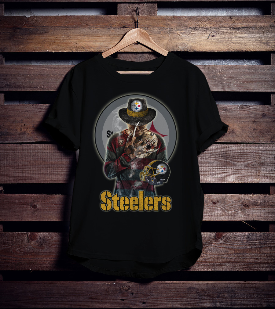 Steelers Freddy Krueger Pittsburgh Football Crossover T-Shirt