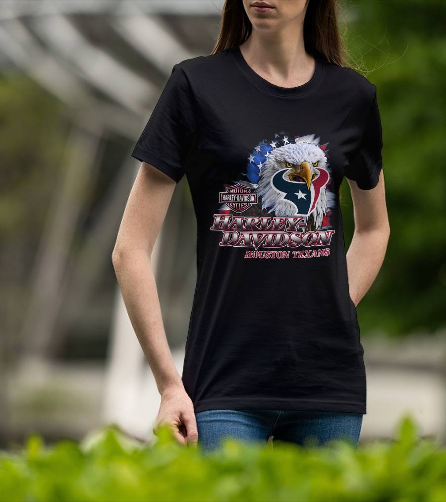 Houston Texans Harley Davidson Nfl Eagles T-Shirt