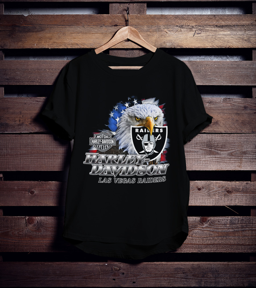 Harley Davidson Las Vegas Raiders Nfl Eagles T-Shirt