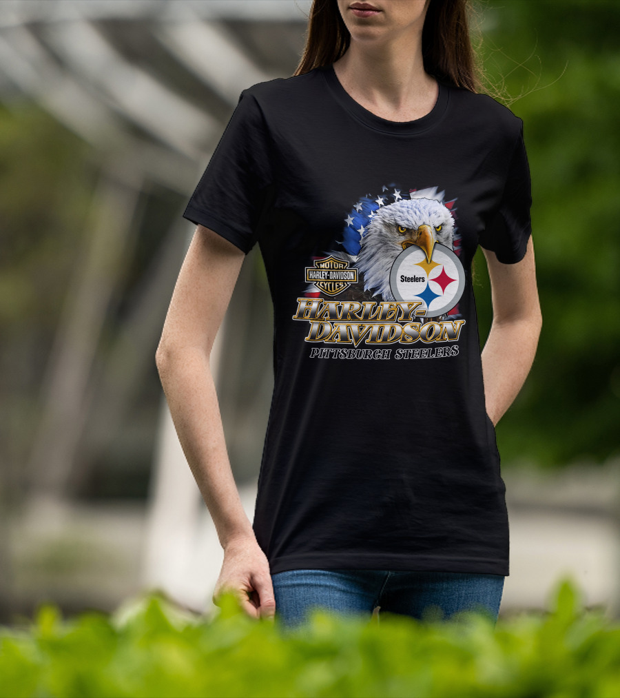 Harley Davidson Pittsburgh Steelers Nfl Eagles T-Shirt