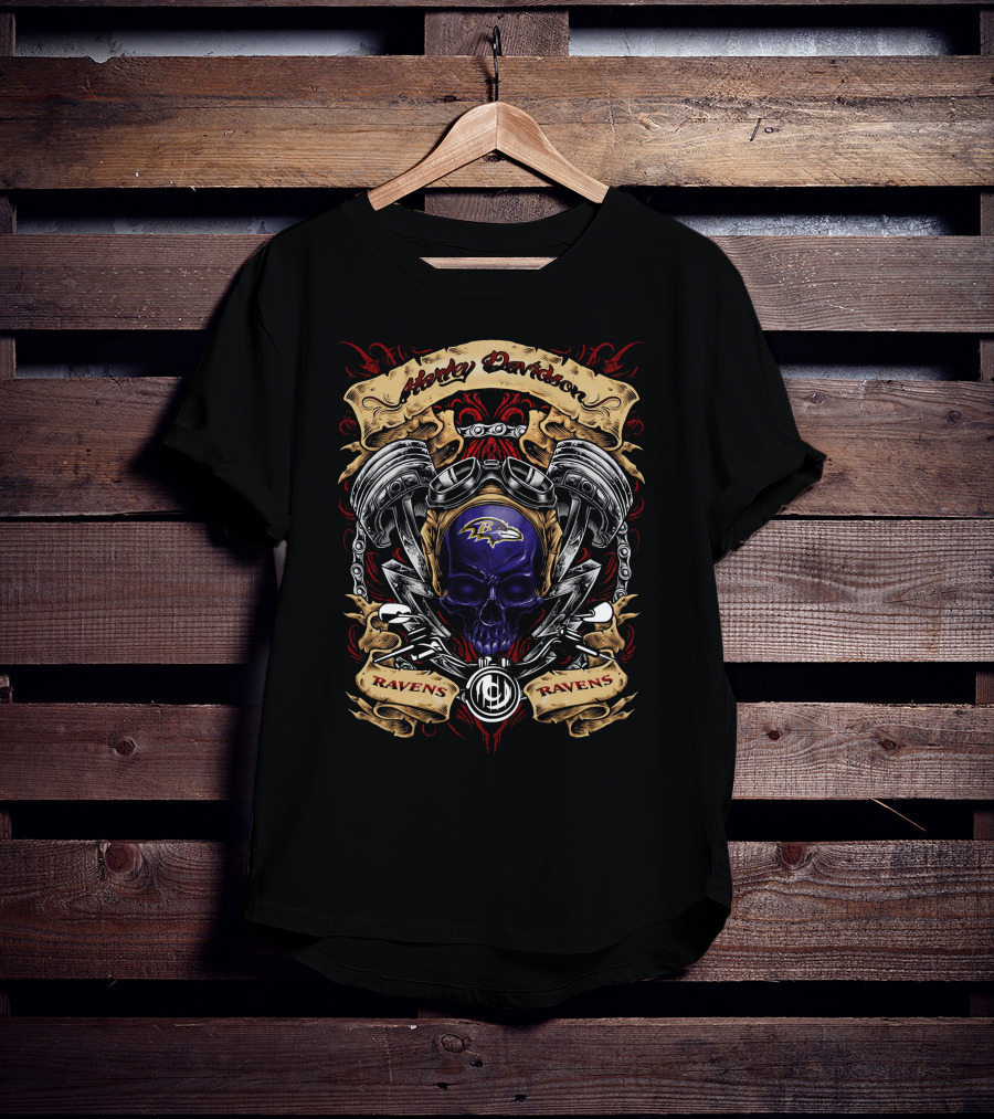 Harley Davidson Baltimore Ravens Nfl Ravens Ravens T5M1 T-Shirt
