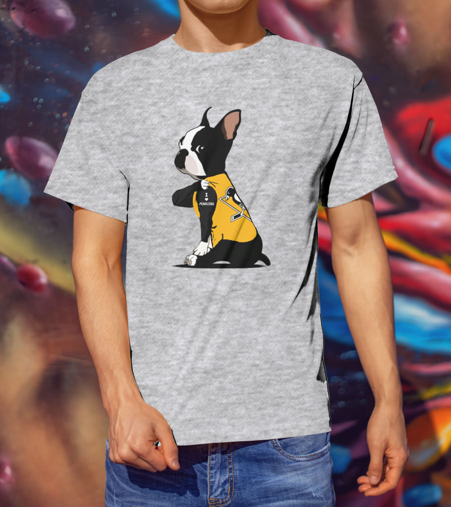 Pittsburgh Penguins Bulldog Hockey Fan Love T-Shirt
