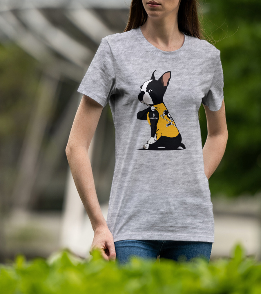Pittsburgh Penguins Bulldog Hockey Fan Love T-Shirt