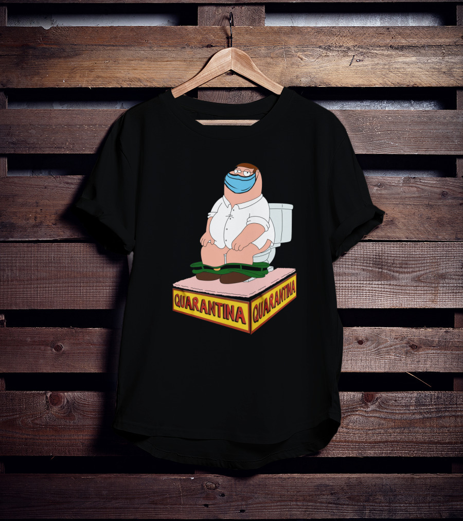 Peter Griffin Quarantina Mask Toilet T-Shirt