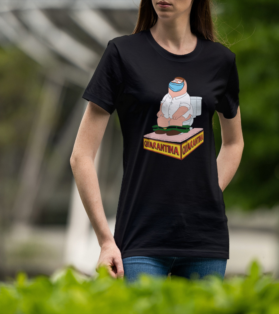 Peter Griffin Quarantina Mask Toilet T-Shirt