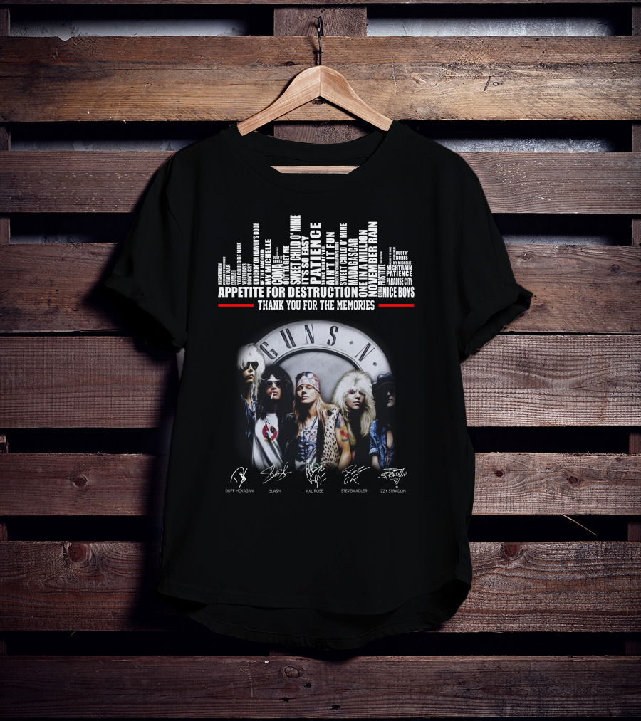 Guns N Roses Appetite For Destruction Thank You For The Memories T-Shirt