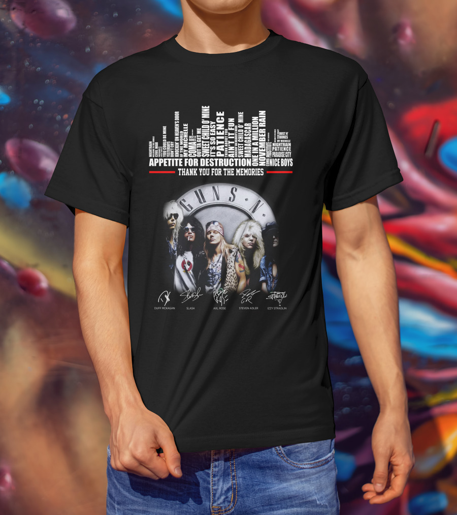 Guns N Roses Appetite For Destruction Thank You For The Memories T-Shirt