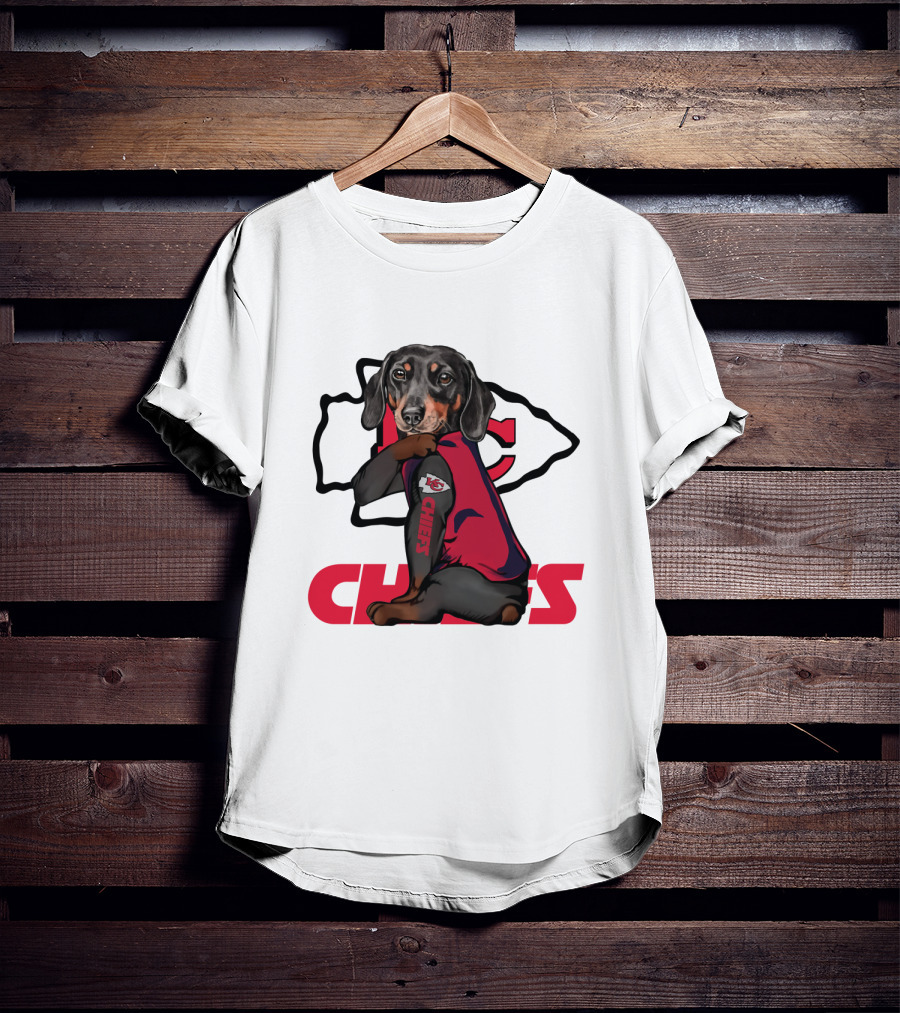 Chiefs Dachshunds Nfl Kansas City Fan Poised Mascot T-Shirt