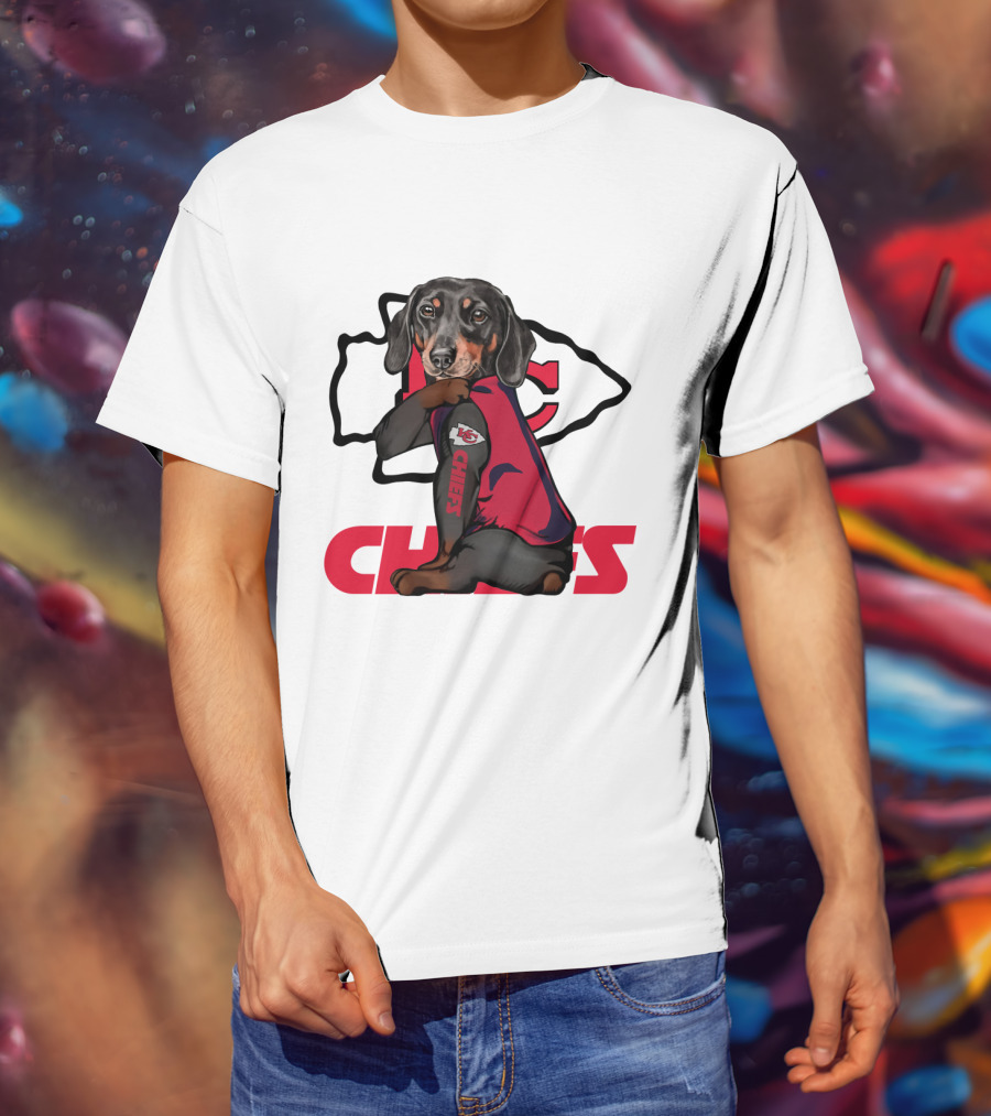 Chiefs Dachshunds Nfl Kansas City Fan Poised Mascot T-Shirt