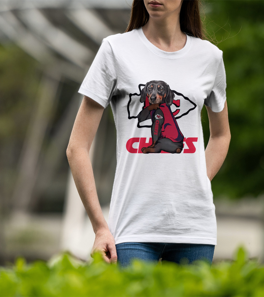 Chiefs Dachshunds Nfl Kansas City Fan Poised Mascot T-Shirt