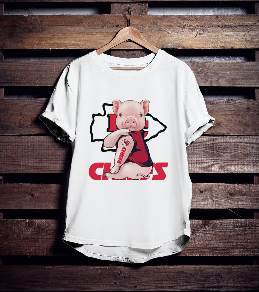 Pig Chiefs Kansas City Football Fan Animal T-Shirt