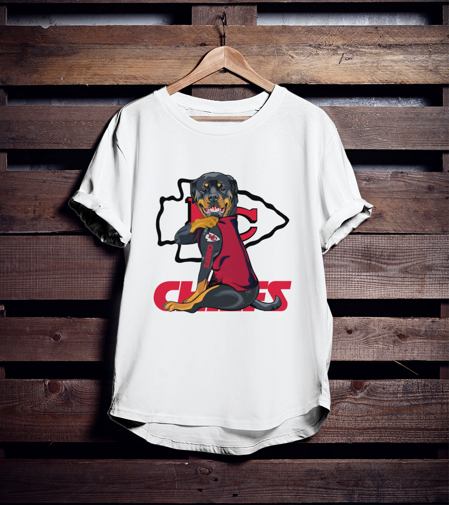 Rottweiler Chiefs NFL Kansas City Football T-Shirt