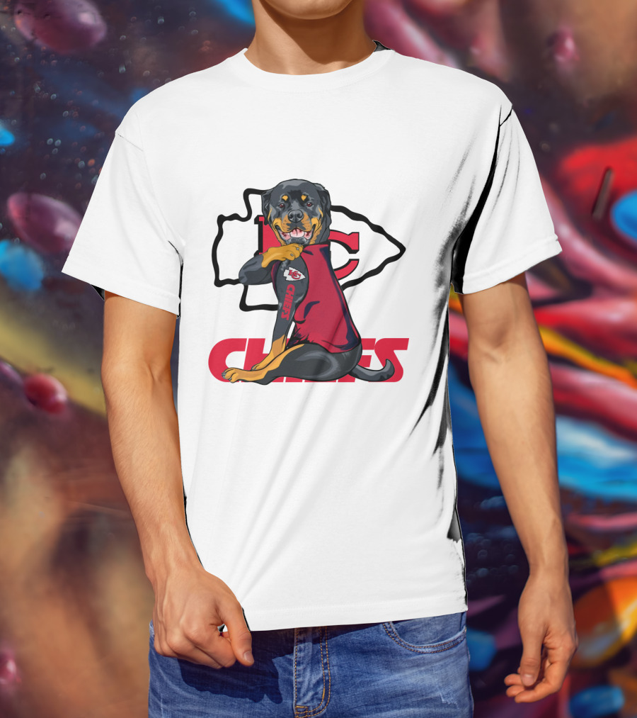 Rottweiler Chiefs NFL Kansas City Football T-Shirt