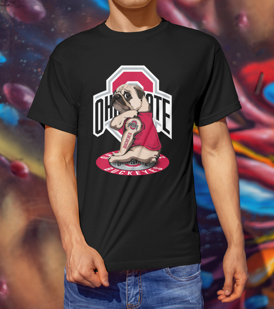 Ohio State Buckeyes Pug T-Shirt