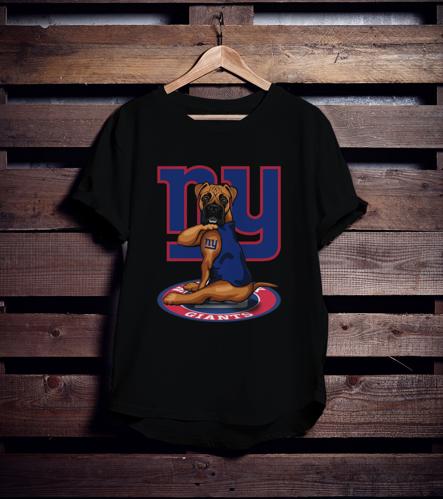 Ny Giants Boxer Dog T-Shirt