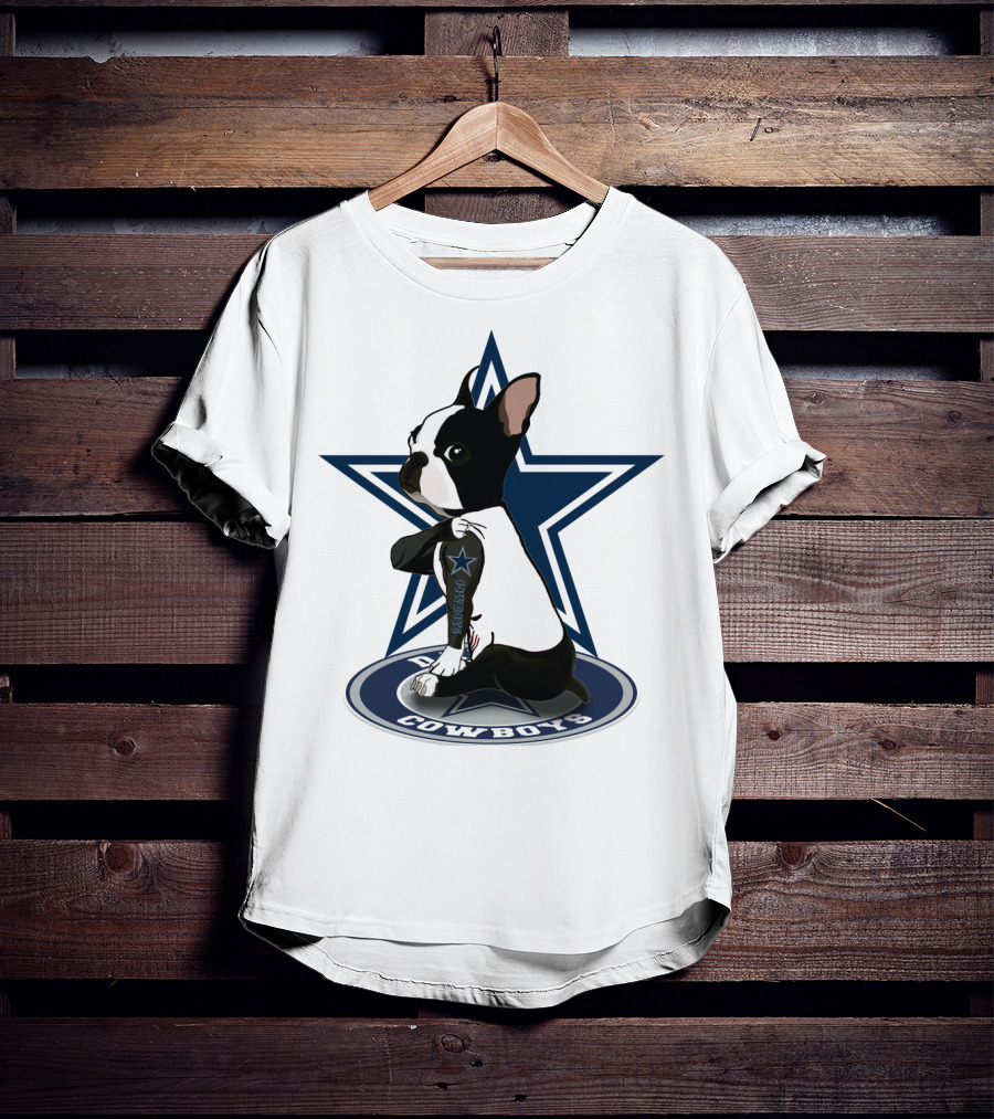 Boston Terrier Cowboys Star T-Shirt