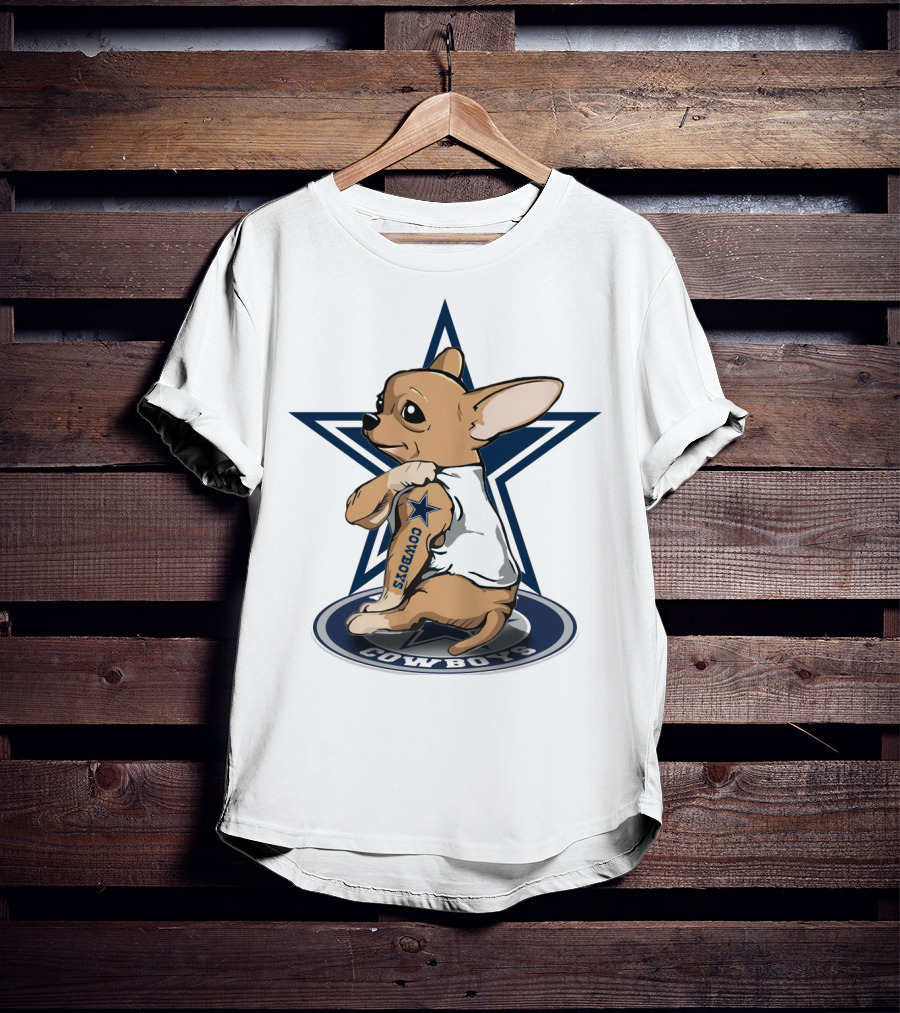 Cowboys Chihuahua Star Tattoo T-Shirt