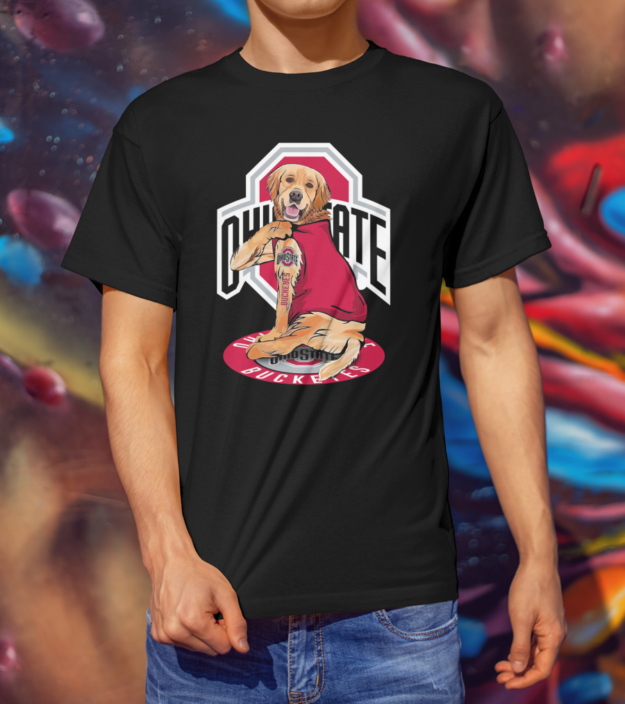 Ohio State Buckeyes Golden Retriever T-Shirt
