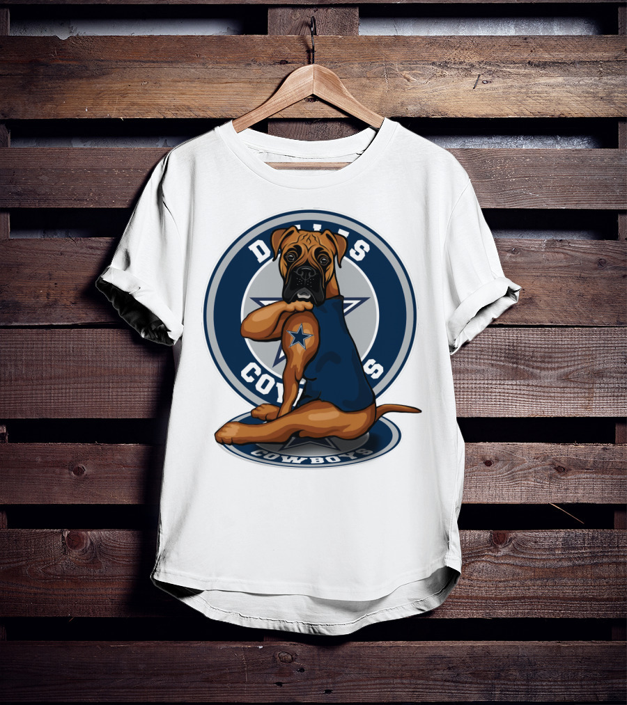 Dallas Cowboys Boxer Dog Star T-Shirt