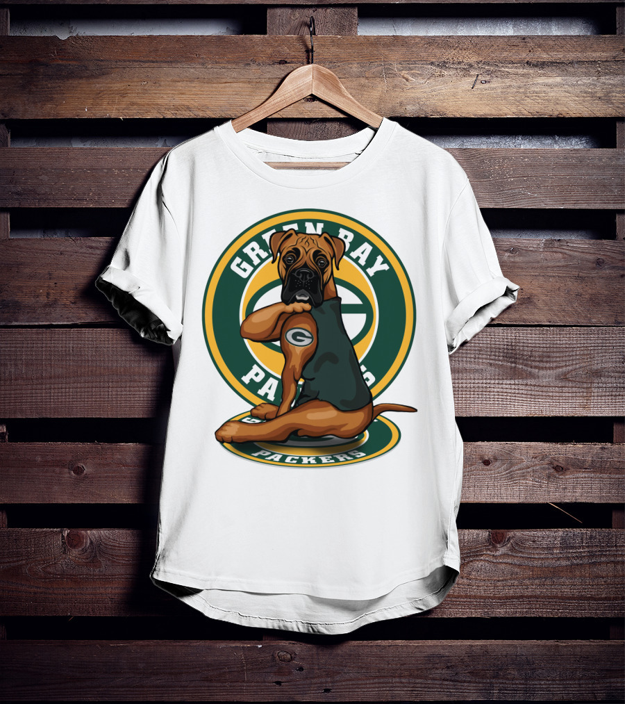 Green Bay Packers Boxer Dog T-Shirt